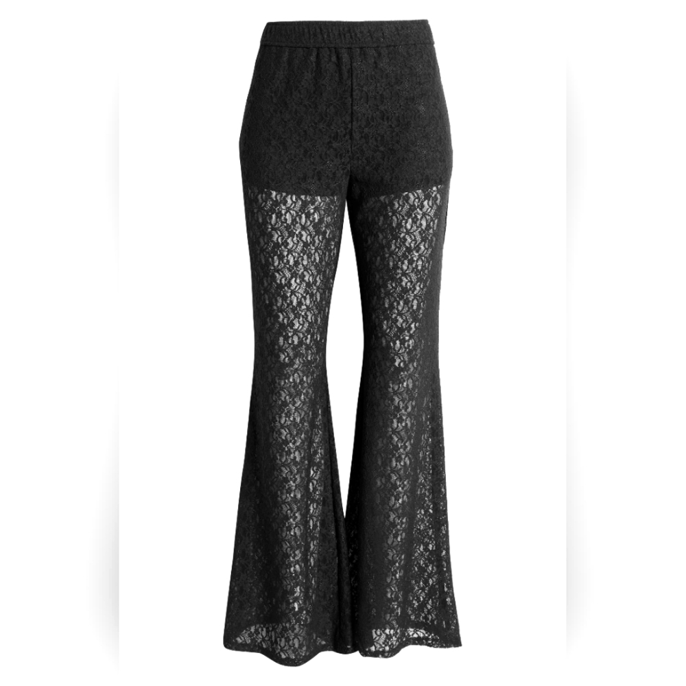 ☆☆☆ SOLD OUT RARE ☆☆☆  Lace Semisheer Wide Leg Pants